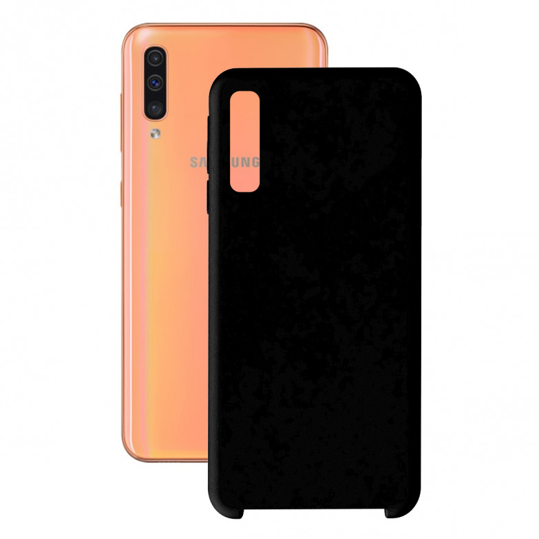 KSIX Soft Silicone Case For Galaxy A70 Black