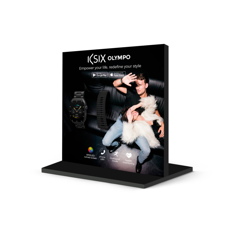 KSIX Olympo smartwatch individual display stand, Assembly in seconds, 21 x 19 x 10 cm, PVC