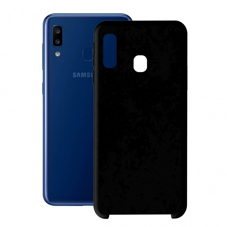 Funda para Samsung Galaxy A20, Semirrígida, Negro