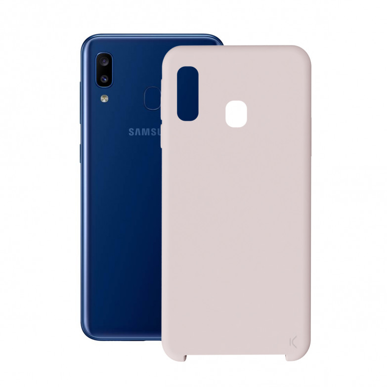 KSIX Soft Silicone Case For Galaxy A20 Rose