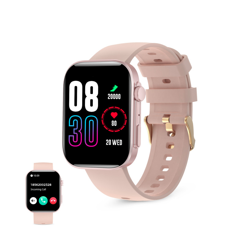 Smartwatch Contact iStyle, Pantalla IPS 2,01”, Aut. 5 días, Modos deporte y salud, Llamadas, Asistentes voz, Sumergible, Rosa