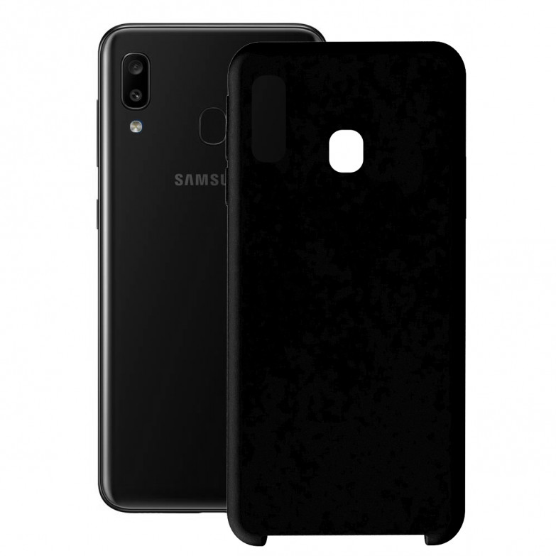 KSIX Soft Silicone Case For Galaxy A30 Black