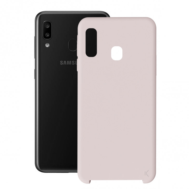 Funda para Samsung Galaxy A30, Semirrígida, Rosa