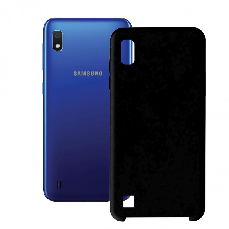 KSIX Soft Silicone Case For Galaxy A10 Black