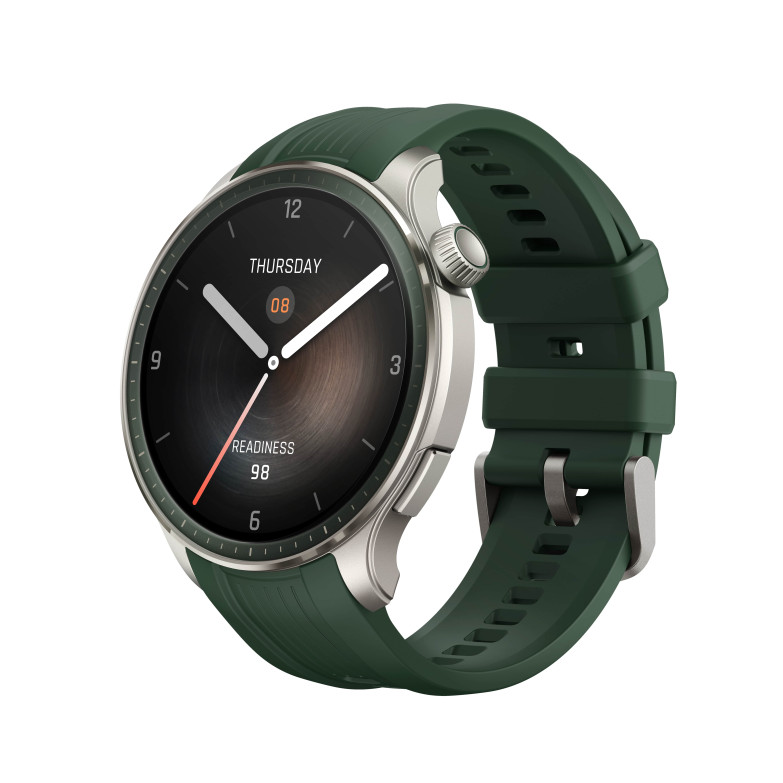 Smartwatch Amazfit Balance, Pantalla HD AMOLED 1,5”, Aut. 14 días, GPS, NFC, Llamadas, Modos deporte IA, Salud 24h, verde