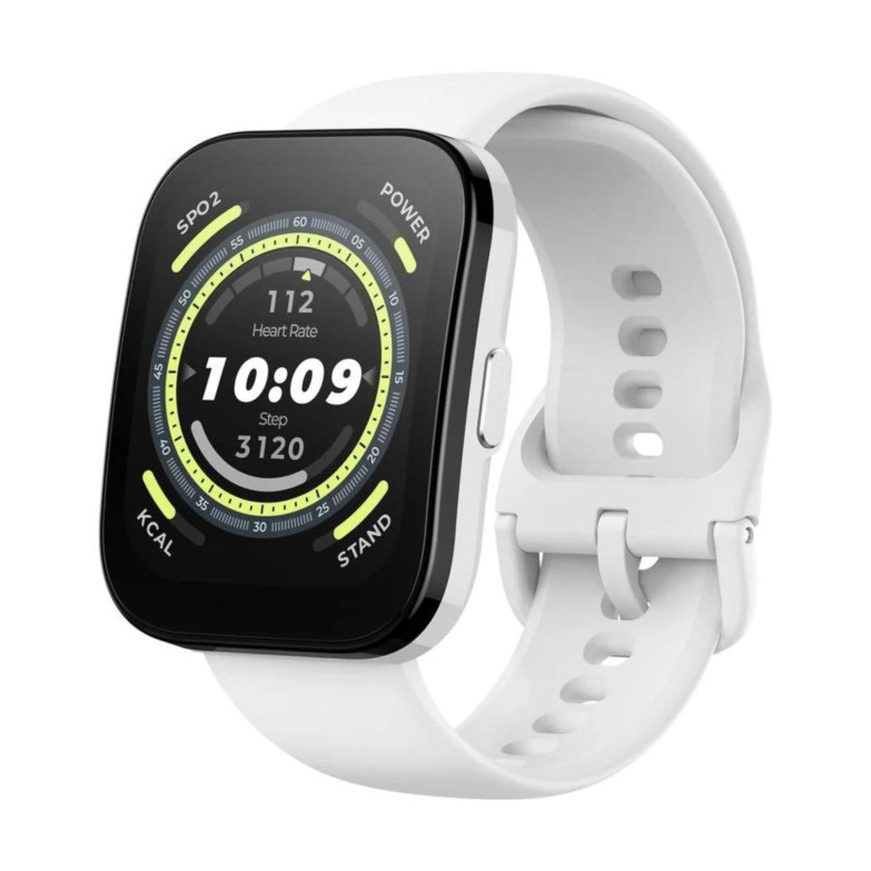 Smartwatch Amazfit Bip 5, Pantalla 1,91” táctil, Aut. 10 días, Llamadas, Modos multideporte y salud, Sumergible, Blanco