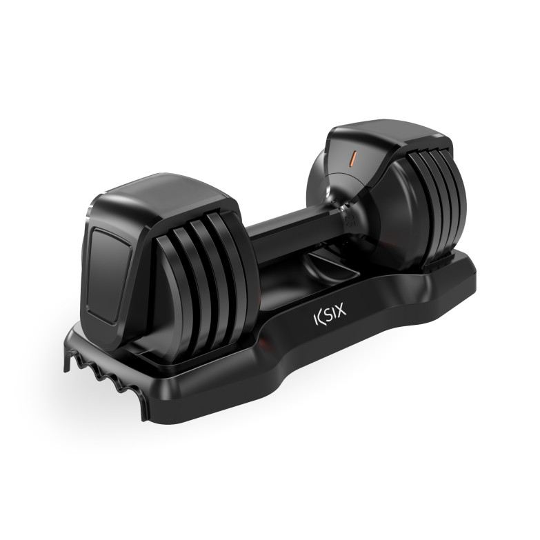 Adjustable Dumbbell 11 kg KSIX, Q235 Steel, 8 discs included, Ergonomic grip, Compact design