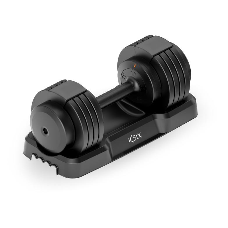 Adjustable Dumbbell 25 kg KSIX, Q235 Steel, 8 discs included, Ergonomic grip, Compact design