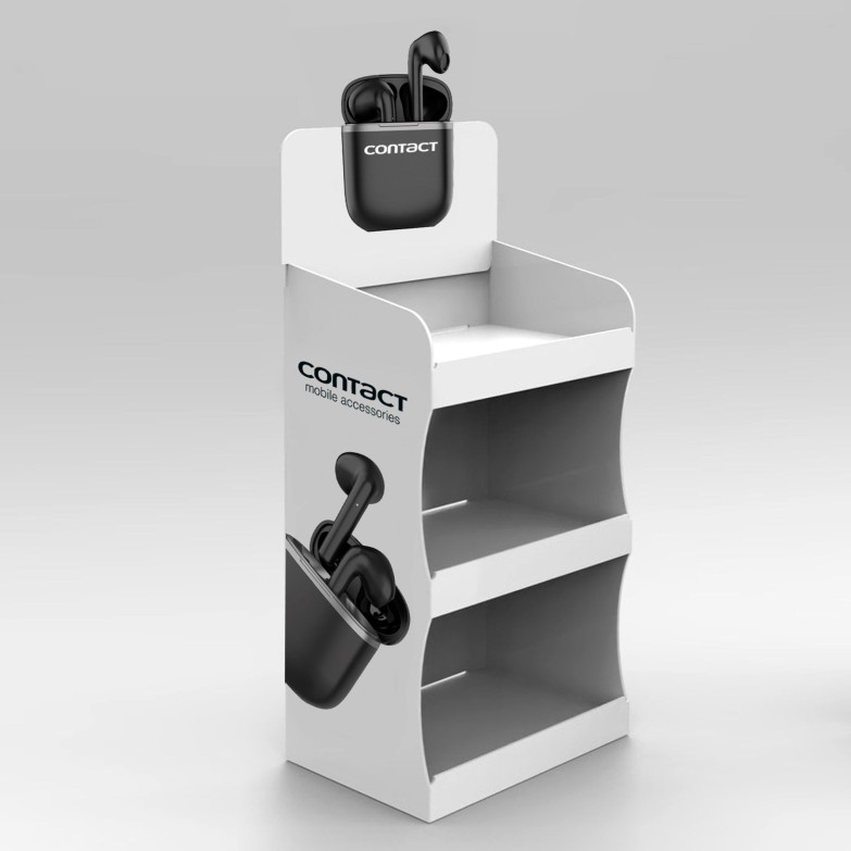 Contact table-top display stand, Self-assembly in 12 seconds, 100% recyclable cardboard, 39x75x22cm