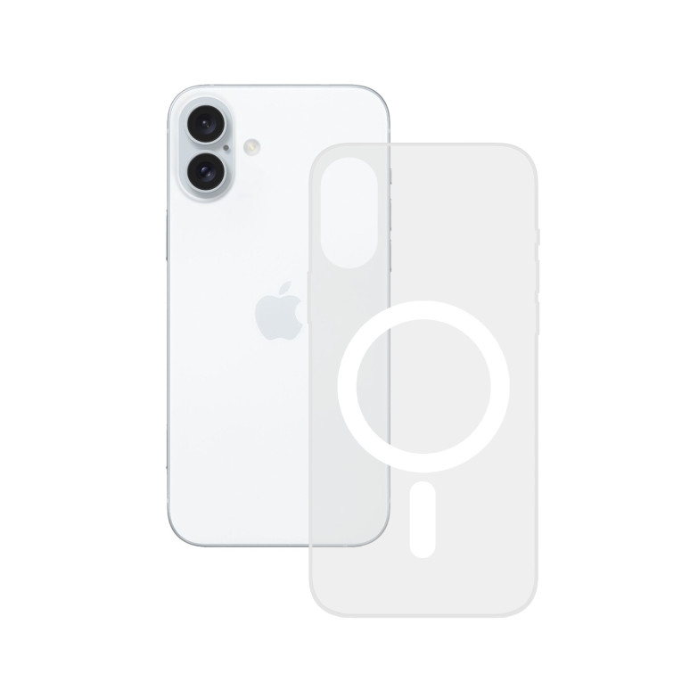 Funda rígida para iPhone 16 Plus, Aro magnético, Compatible con MagSafe carga inalámbrica, Resistente, Transparente