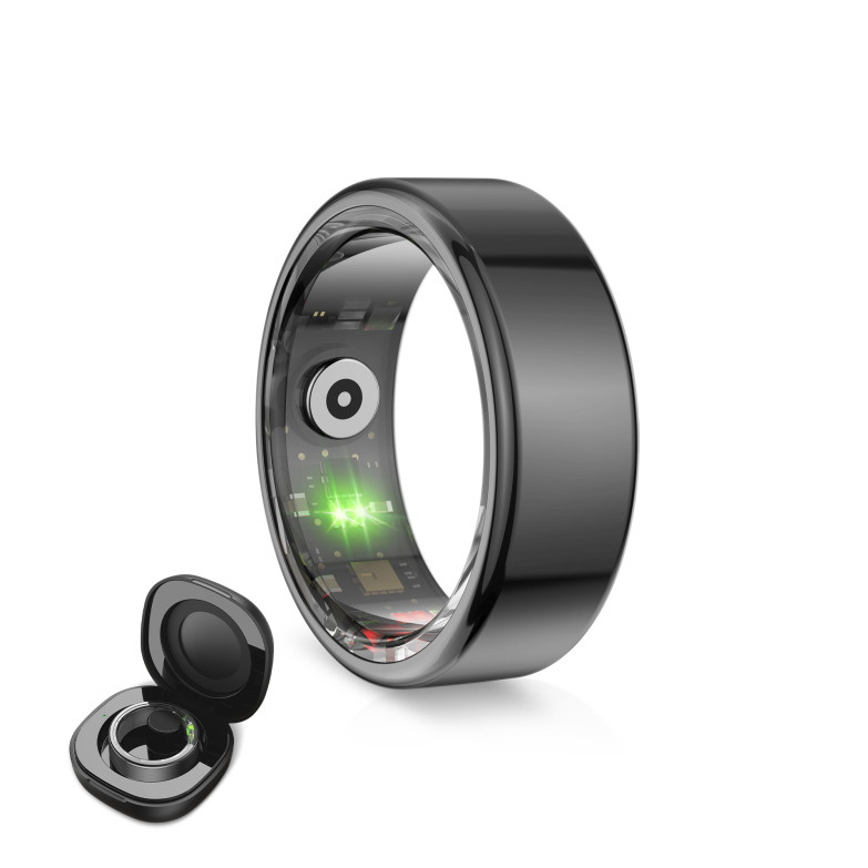 KSIX Saturn smart ring, size XS , Aut. 3 days, Activity & Health, Sleep Monitor, 5ATM, Black