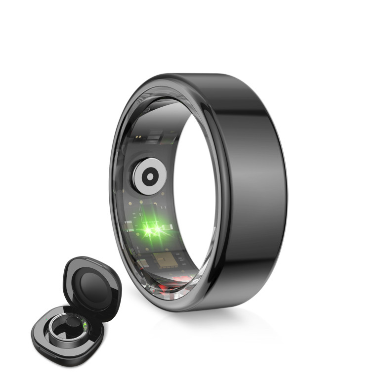 KSIX Saturn smart ring, size S , Aut. 3 days, Activity & Health, Sleep Monitor, 5ATM, Black