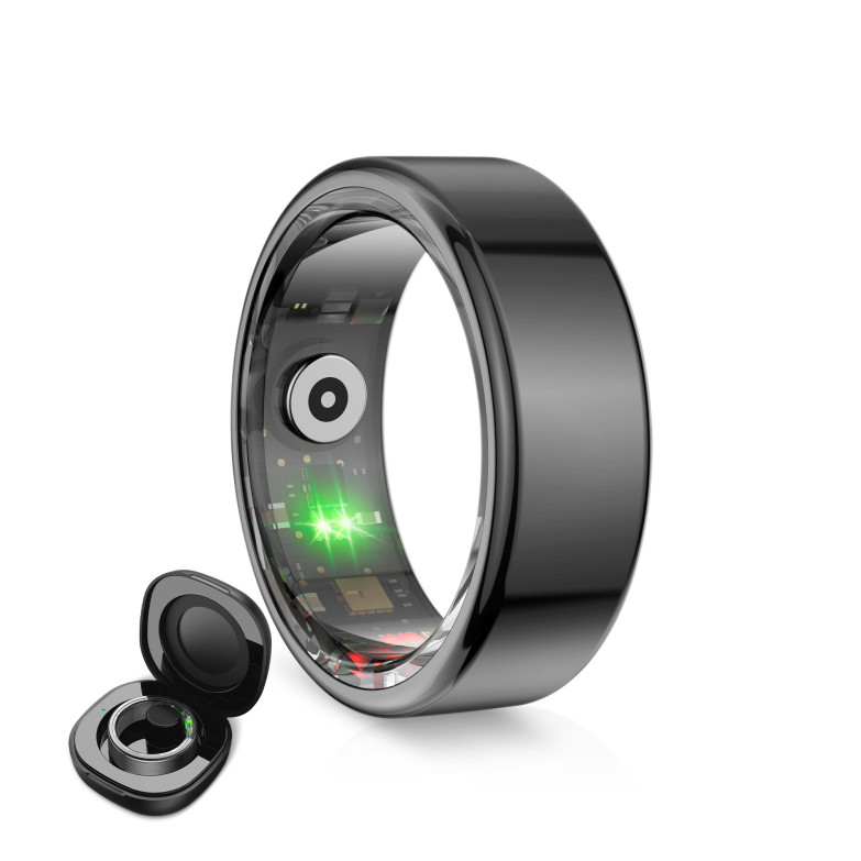 KSIX Saturn smart ring, size M , Aut. 3 days, Activity & Health, Sleep Monitor, 5ATM, Black