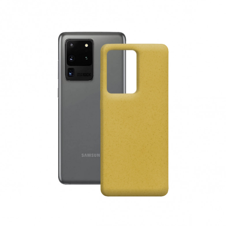 Funda Ecológica para Samsung Galaxy S20 Ultra, Flexible, Amarillo