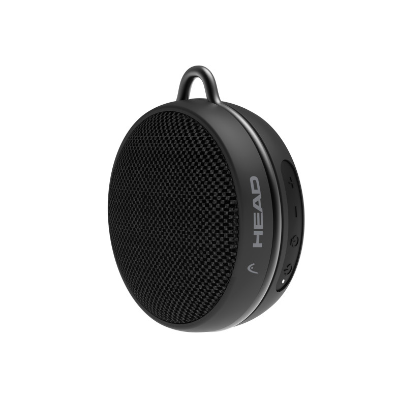 Altavoz inalámbrico portátil HEAD con soporte para bicicleta, Aut. 9 h, Llamadas, TWS, Ø9.5 x 4.9 cm, IPX7, Negro