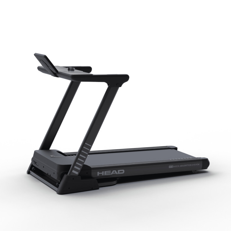 HEAD Treadmill, LED Display, Max. 16km/h, Foldable, Speakers, Compatible Kinomap, Zwift, 12 programs, Black