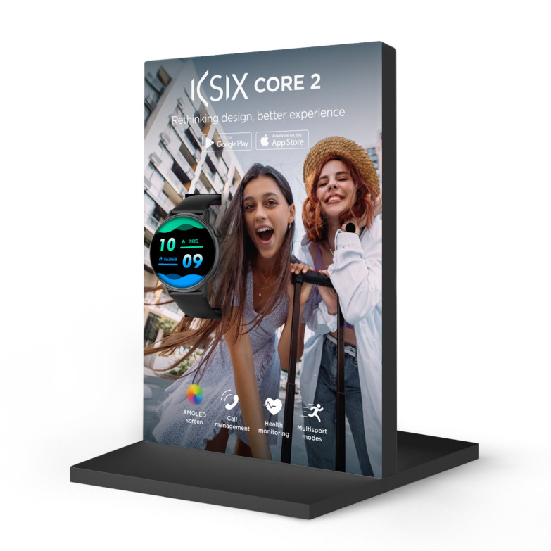 KSIX Core 2 smartwatch individual display stand, Assembly in seconds, 21 x 14 x 10 cm, PVC