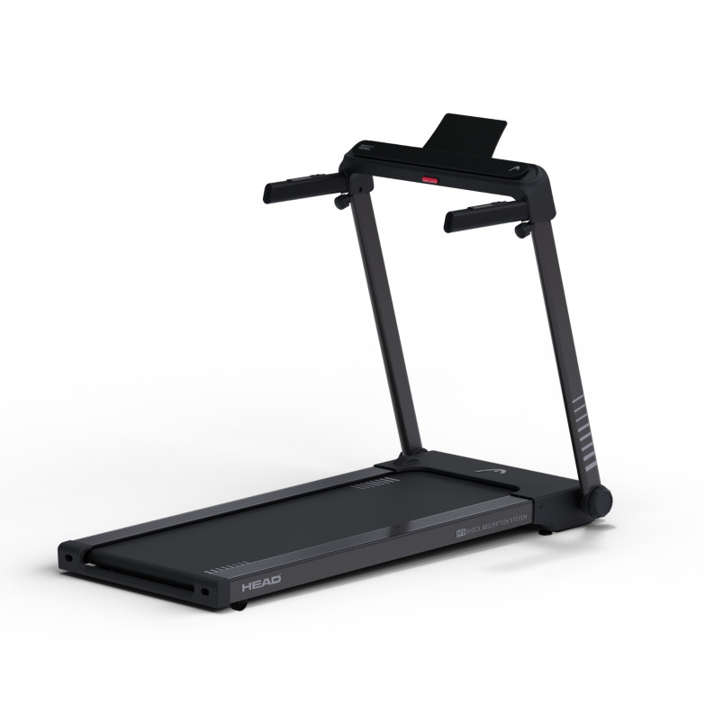 HEAD Treadmill, LED Display, Max. 16km/h, Foldable, Speakers, Compatible Kinomap, Zwift, 12 programs, Black