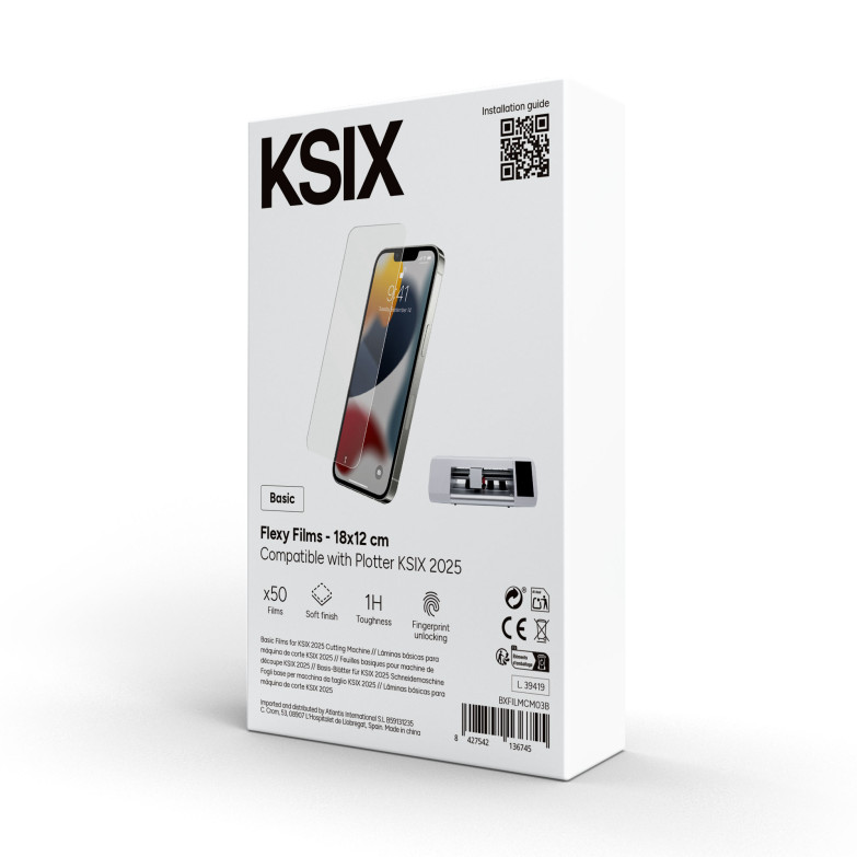 Pack of 50 KSIX Basic films for Plotter KSIX 2025, flexy film screen protectors, TPU Material