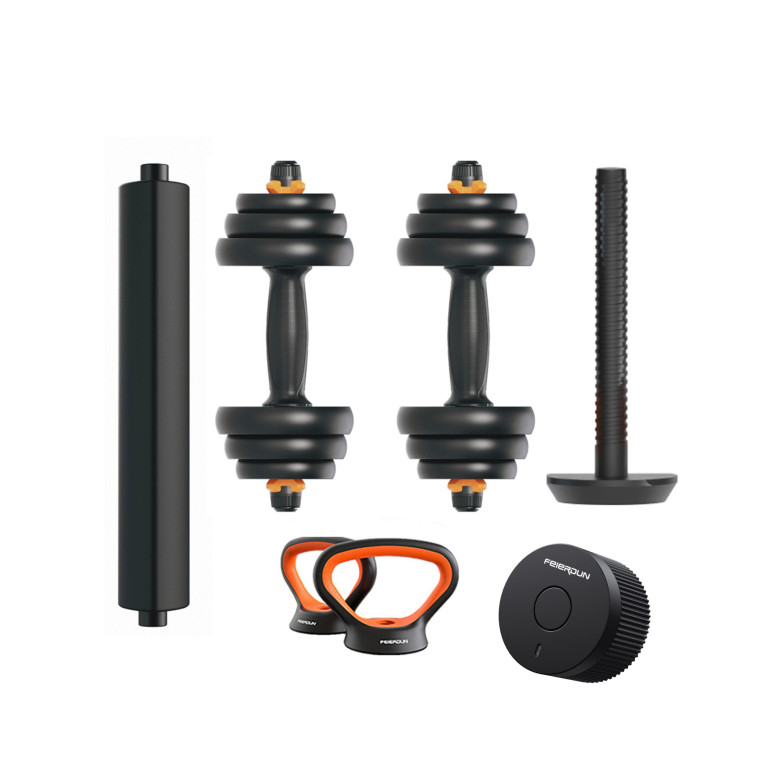 Kit de pesas conectadas V2 20Kg Xiaomi Fed: mancuernas (pesos + barras) + barra + pesa rusa + sensor