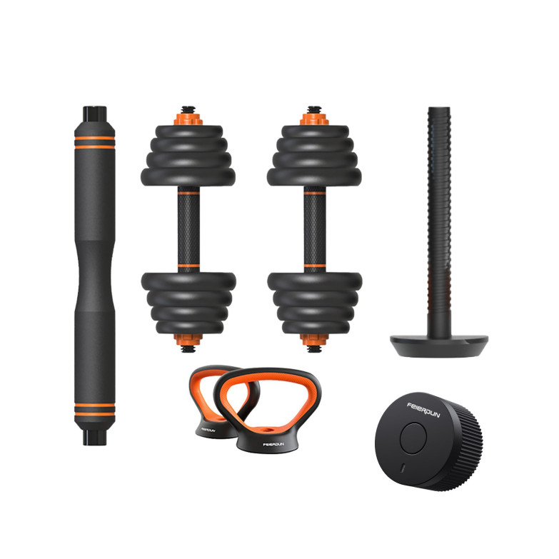 Smart Kit Pack Dumbbell + Barbell + Kettlebell Xiaomi Fed 30 Kg + Sensor