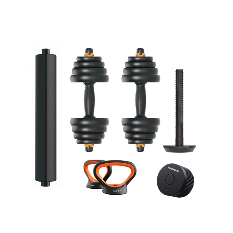 Kit de pesas conectadas V2 30Kg Xiaomi Fed: mancuernas (pesos + barras) + barra + pesa rusa + sensor