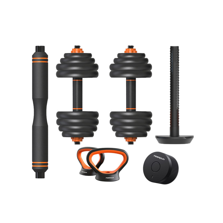 Smart Kit Pack Dumbbell + Barbell + Kettlebell Xiaomi Fed 40 Kg + Sensor