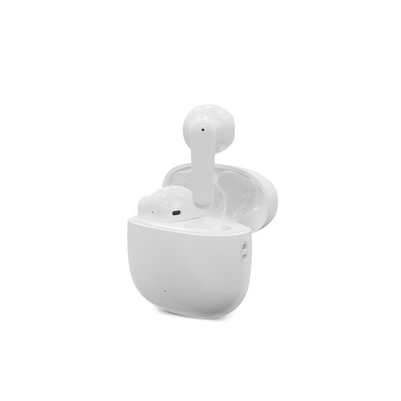 Contact Twins Nano Wireless Earphones, TWS, IPX4, 4+15h Battery Life, Lightweight & Functional, White