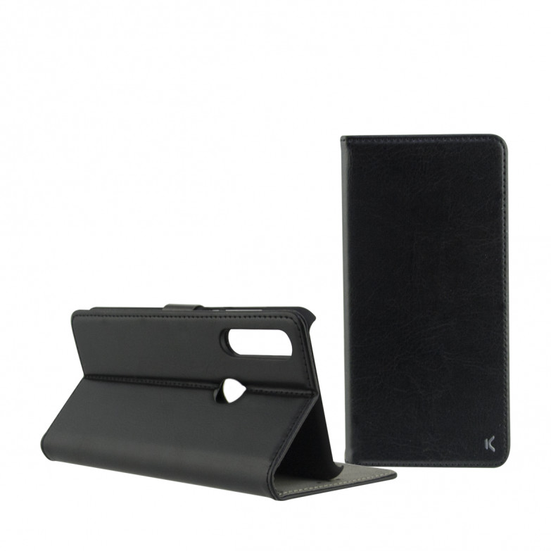 Funda con tapa para Honor Play, Rígida, Negro