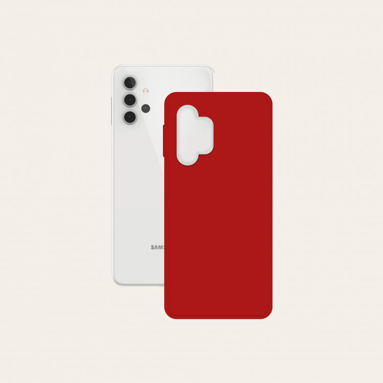 Funda KSIX para Galaxy A32 5G, Flexible, Rojo